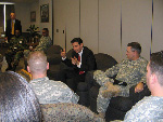 March 19th, 2007 Congressman Sarbanes visits with soldiers at Fort Meade.