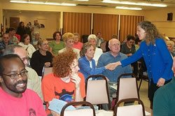 photo, Congresswoman Debbie Wasserman Schultz meeting constituents