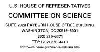 Science Committee letterhead banner