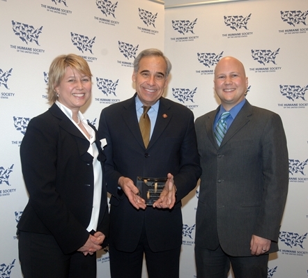 Rep. Gonzalez receives the Humane Society's Legislative Leader Award