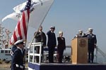 Senator Murray and members of the U.S. Coast Guard commission the USCG Cutter Wahoo in Port Angeles, WA. 