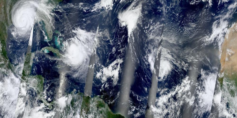 MODIS Terra 250m Tropical Storms across the Atlantic