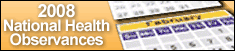 2008 National Health Observances banner graphics