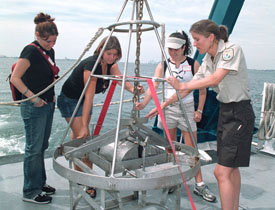 Photo of the US Coast Guard teaching children