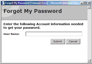 CORE Forgot Password Screen
