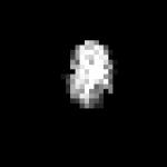 This radar image of 2007 TU24 was obtained on January 28, 2008, about 12 hours before the asteroid's 1.4-lunar-distance pass by the Earth.