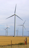 Wind turbines in Judith Gap, Montana