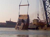 Photo of the Barge DM932 Bow Section Removal