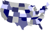 image of the United States of America showing individual states