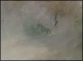Dust Storm off the Western Sahara Coast