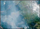 Smoke over Rondonia, Brazil