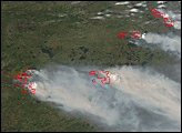 Fires in Quebec, Canada