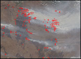 Fires in Amur Oblast', Russia