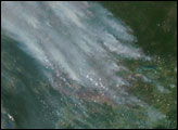 Smoke Billows from Fires in the Yucatan