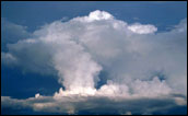 photograph of cumulonimbus clouds