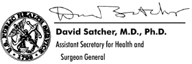 Dr. Satcher's signature