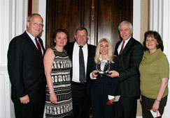 Pictured are David Wennergren, Amy Harding, Paul Bartock, Ricki Vanetesse, Ken Heitkamp, and Karen Evans.