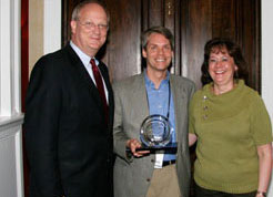 Pictured are David Wennergren, John Moses, and Karen Evans.
