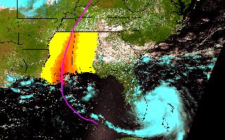 Thumbnail image of Hurricane Katrina imagery and graphics