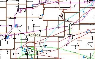 Thumbnail image of various electrical lines and powerplants in Central Kansas