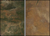 Seasonal Surface Changes in Namibia and Central Angola