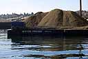 barge carrying gravel to the Asarco remediation site