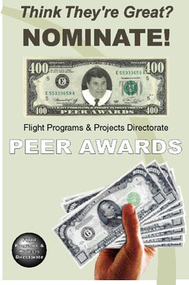 peer awards graphic with the text "Think They're Great? Nominate"