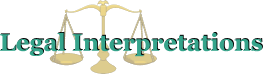 Legal Interpretations; logo contains title and image of balancing scales