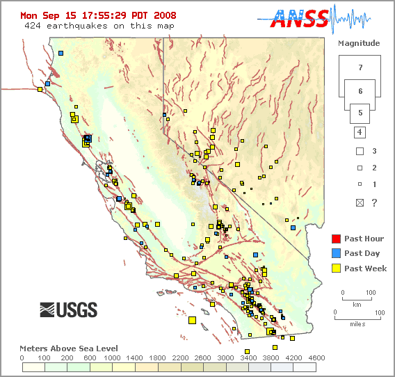 Earthquake Index Map