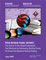 Cover of the June 2006 Peer Review Panel Report on In Vitro Test Methods for Acute Oral Toxicity