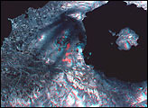 Stereo Image of Mt. Usu Volcano