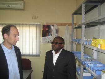 September 4, 2008 – (Lusaka, Zambia) Deputy Secretary Troy tours the anti-retroviral treatment center at Chreso Ministries with its director, Fred Chitangala.