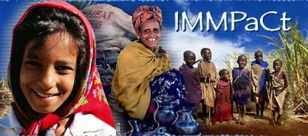 A collaged image of smiling people. The title reads IMMPaCt