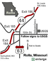 Rolla Missouri Location Map