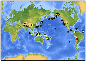 Latest World Earthquakes Map