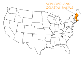 Map of U.S. showing location of NECB