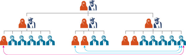 Illustration showing Pashtun patrilineal marriage rules.