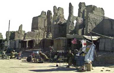 photo of ruins of a building in Kabul, Afghanistan