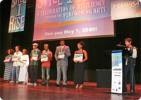 photo of youth performers receiving certificates at SAMHSA’s National Children’s Mental Health Awareness Day