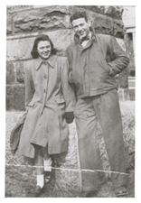 [Paul Berg with fiancee Mildred Levy at Pennsylvania State University]. [1946].