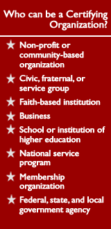 Who can be a Certifying  Organization