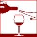 Graphic showing a hand preventing more wine from being poured into glass