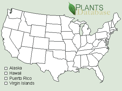 Click the state from the map below or on the state text links below the map to download a state PLANTS list