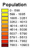 Legend for Census Population.