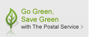 Go Green, Save Green with The Postal Service