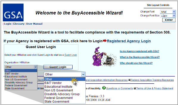 Wizard Welcome screen