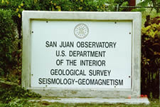 The San Juan observatory sign.