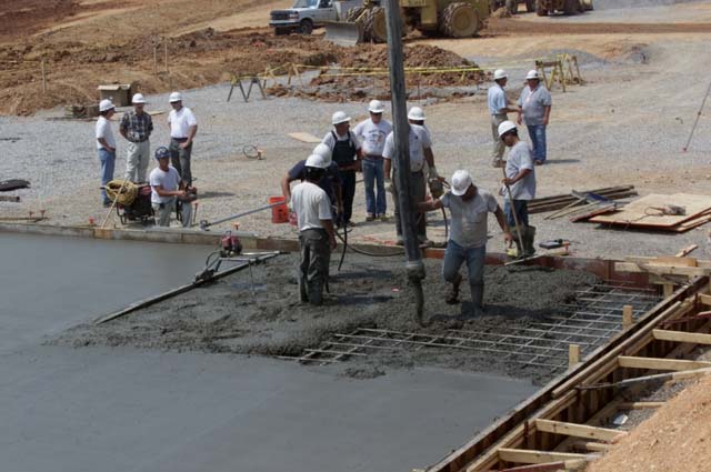 First 200 cubic yards of concrete poured at SNS