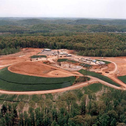 SNS construction site, April 2001