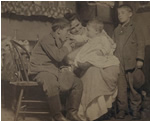 John Sousa, his mother holding a baby,..